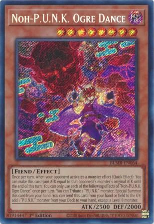 Noh-P.U.N.K. Ogre Dance - BLMR-EN064 - Secret Rare 1st Edition Monstrous Revenge 1st Edition Singles