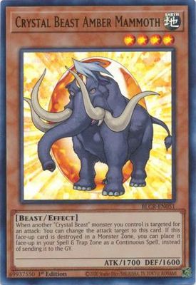 Crystal Beast Amber Mammoth - BLCR-EN051 - Ultra Rare 1st Edition Battles of Legend: Crystal Revenge 1st Edition Singles