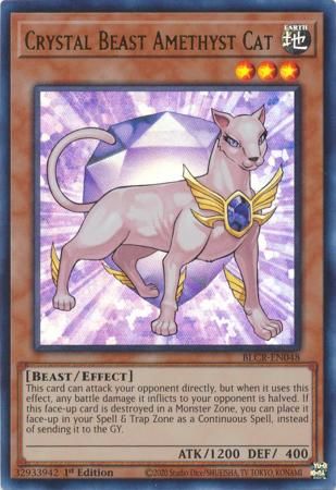Crystal Beast Amethyst Cat - BLCR-EN048 - Ultra Rare 1st Edition Battles of Legend: Crystal Revenge 1st Edition Singles