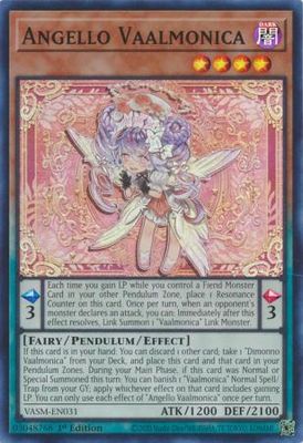 SH Angello Vaalmonica - VASM-EN031 - Super Rare 1st Edition Valiant Smashers 1st Edition Singles