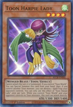 Toon Harpie Lady - BLCR-EN066 - Ultra Rare 1st Edition Battles of Legend: Crystal Revenge 1st Edition Singles