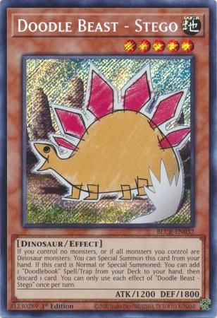 SH Doodle Beast - Stego - BLCR-EN032 - Secret Rare 1st Edition Battles of Legend: Crystal Revenge 1st Edition Singles