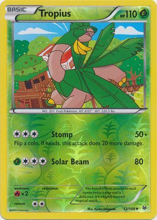 Tropius - 12/108 - Uncommon Reverse Holo XY: Roaring Skies Reverse Holo Singles