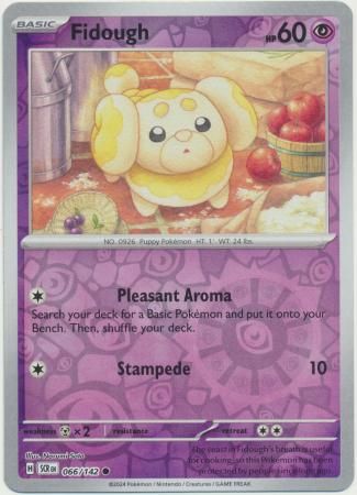Fidough - 066/142 - Common Reverse Holo Scarlet &amp; Violet: Stellar Crown Reverse Singles