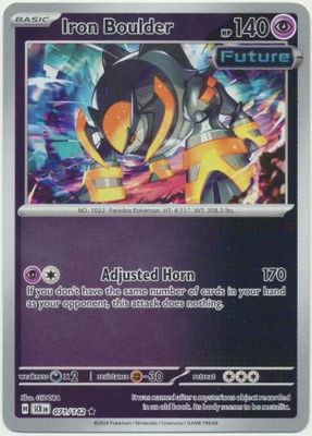 Iron Boulder - 071/142 - Reverse Holo Rare Scarlet &amp; Violet: Stellar Crown Reverse Singles