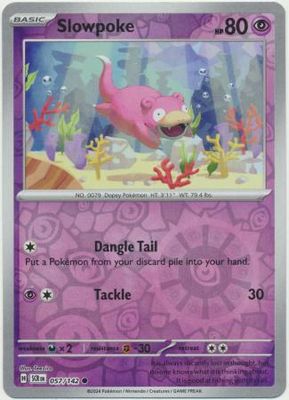 Slowpoke - 057/142 - Common Reverse Holo Scarlet &amp; Violet: Stellar Crown Reverse Singles