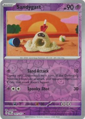 Sandygast - 091/167 - Common Reverse Holo Scarlet &amp; Violet: Twilight Masquerade Reverse Holo Singles