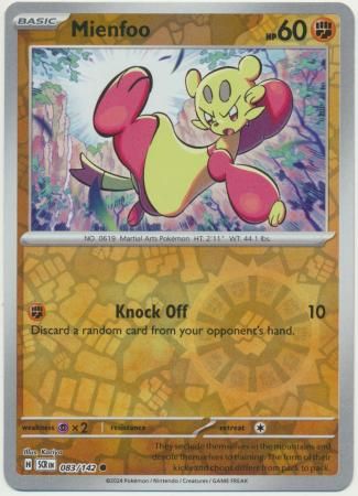 Mienfoo - 083/142 - Common Reverse Holo Scarlet &amp; Violet: Stellar Crown Reverse Singles