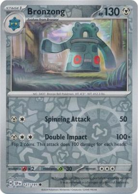 Bronzong - 127/191 - Common Reverse Holo Scarlet &amp; Violet: Surging Sparks Reverse Singles