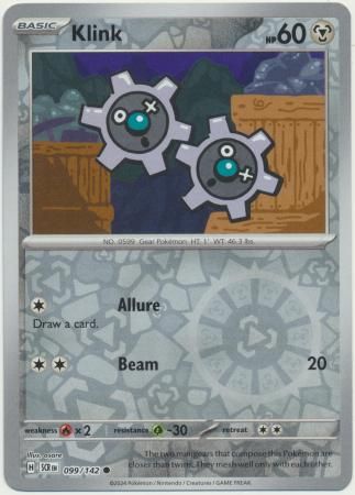 Klink - 099/142 - Common Reverse Holo Scarlet &amp; Violet: Stellar Crown Reverse Singles