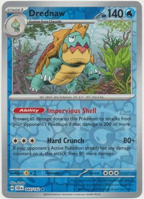 Drednaw - 044/142 - Reverse Holo Rare Scarlet &amp; Violet: Stellar Crown Reverse Singles