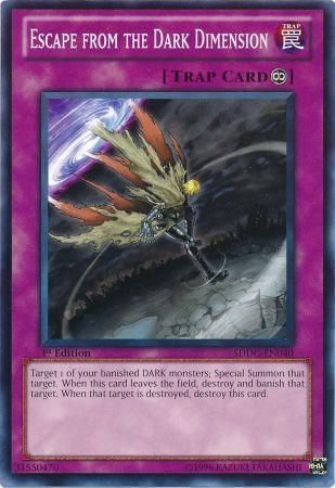 Escape from the Dark Dimension - SDDC-EN040 - Common 1st Edition Structure Deck: Dragons Collide 1st Edition Singles