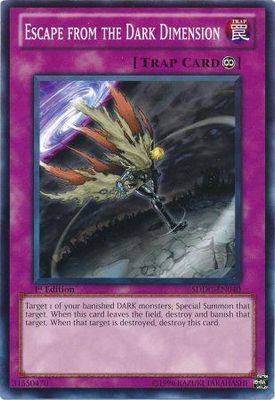 Escape from the Dark Dimension - SDDC-EN040 - Common 1st Edition Structure Deck: Dragons Collide 1st Edition Singles