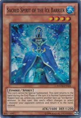 Sacred Spirit of the Ice Barrier - HA04-EN024 - Super Rare Unlimited Hidden Arsenal 4: Trishula&#39;s Triumph [HA04] Unlimited Singles