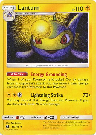 Lanturn - 50/168 - Uncommon Sun &amp; Moon: Celestial Storm Singles