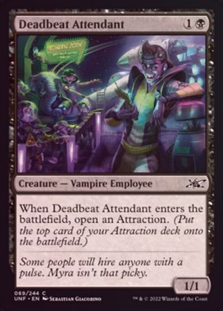Deadbeat Attendant 069/244 - Foil Unfinity Foil Singles