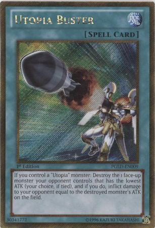 Utopia Buster - PGLD-EN009 - Gold Secret Rare 1st Edition Premium Gold 1st Edition Singles