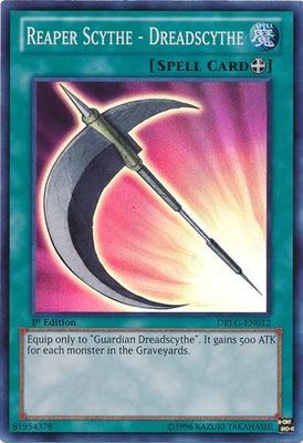 Reaper Scythe - Dreadscythe - DRLG-EN012 - Super Rare 1st Edition Dragons of Legend 1st Edition Singles
