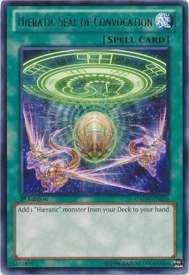 Hieratic Seal of Convocation - GAOV-EN056 - Rare 1st Edition Galactic Overlord 1st Edition Singles (espanol)