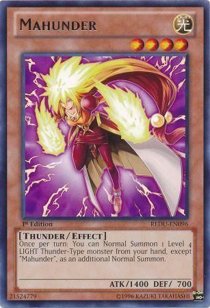 Mahunder - REDU-EN096 - Rare 1st Edition Return of the Duelist 1st Edition Singles