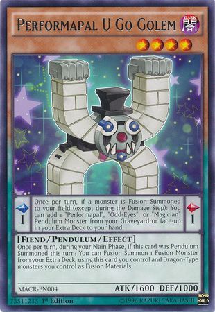 Performapal U Go Golem - MACR-EN004 - Rare 1st Edition Maximum Crisis 1st Edition Singles (español)