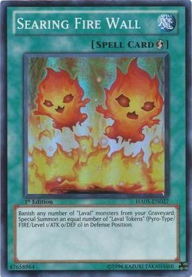 Searing Fire Wall - HA05-EN027 - Super Rare 1st Edition Hidden Arsenal 5 1st Edition Singles