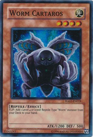 Worm Cartaros - HA01-EN019 - Super Rare Unlimited Hidden Arsenal 1 [HA01] Unlimited Singles