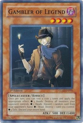 Gambler of Legend - GLAS-EN031 - Common 1st Edition Gladiator&#39;s Assault [GLAS] 1st Edition Singles