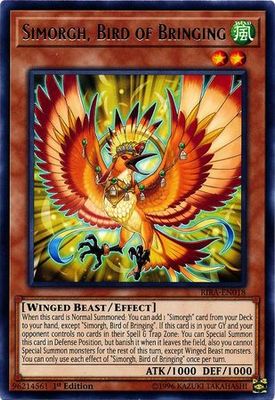Simorgh, Bird of Bringing - RIRA-EN018 - Rare 1st Edition Rising Rampage [RIRA] 1st Edition Singles