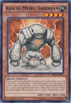 Koa&#39;ki Meiru Sandman - BP03-EN072 - Rare 1st Edition Battle Pack 3: Monster League 1st Edition Singles