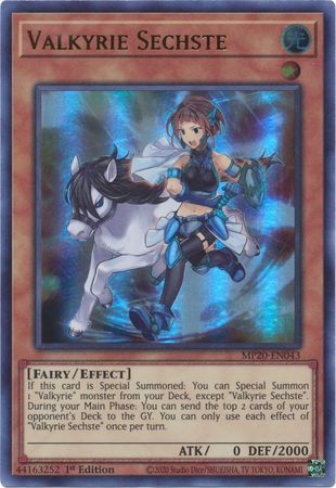 Valkyrie Sechste - MP20-EN043 - Ultra Rare 1st Edition 2020 Mega-Tin: Lost Memories 1st Edition Singles