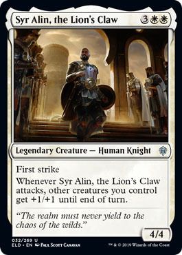 Syr Alin, the Lion&#39;s Claw 032/269 - Throne of Eldraine Singles