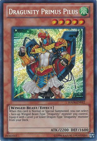 Dragunity Primus Pilus - HA04-EN012 - Secret Rare Unlimited Hidden Arsenal 4: Trishula&#39;s Triumph [HA04] Unlimited Singles