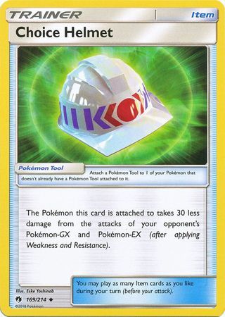 Choice Helmet - 169/214 - Uncommon Sun &amp; Moon: Lost Thunder Singles