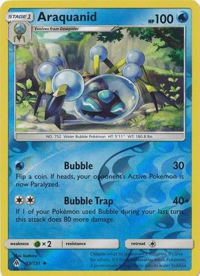Araquanid - 33/131 - Uncommon Reverse Holo Sun &amp; Moon: Forbidden Light Reverse Holo Singles