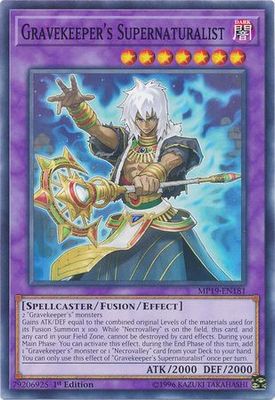 Gravekeeper&#39;s Supernaturalist - MP19-EN181 - Common 1st Edition Yu-Gi-Oh! 2019 Mega-Tins: Gold Sarcophagus Tin Mega Pack Singles