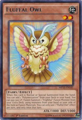 Fluffal Owl - MP15-EN141 - Rare 1st Edition Yu-Gi-Oh! 2015 Mega-Tins [MP15]