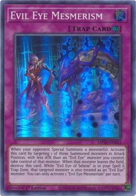 Evil Eye Mesmerism - MP20-EN243 - Super Rare 1st Edition 2020 Mega-Tin: Lost Memories 1st Edition Singles