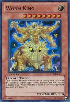Worm King - STOR-EN097 - Super Rare 1st Edition Storm of Ragnarok 1st Edition Singles