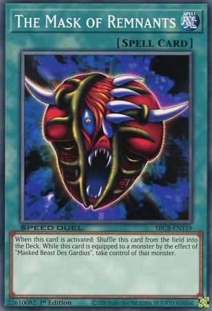 The Mask of Remnants - SBCB-EN119 - Common 1st Edition Speed Duel Battle City Box 1st Edition Singles