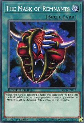 The Mask of Remnants - SBCB-EN119 - Common 1st Edition Speed Duel Battle City Box 1st Edition Singles