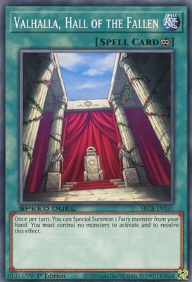 Valhalla, Hall of the Fallen - SBCB-EN141 - Common 1st Edition (Yellow Tab) Speed Duel Battle City Box 1st Edition Singles