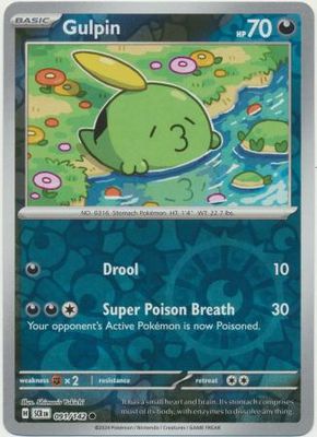 Gulpin - 091/142 - Common Reverse Holo Scarlet &amp; Violet: Stellar Crown Reverse Singles