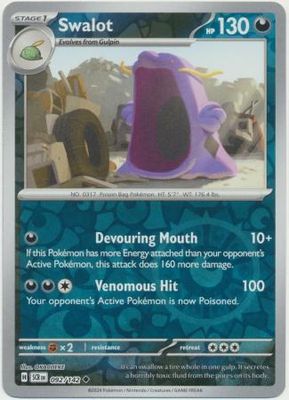 Swalot - 092/142 - Uncommon Reverse Holo Scarlet &amp; Violet: Stellar Crown Reverse Singles