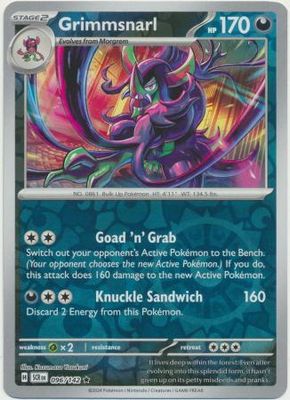 Grimmsnarl - 096/142 -Reverse Holo Rare Scarlet &amp; Violet: Stellar Crown Reverse Singles