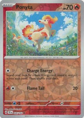 Ponyta - 026/162 - Common Reverse Holo Scarlet &amp; Violet: Temporal Forces Reverse Holo Singles(Español)