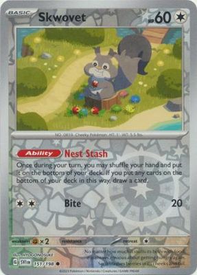 Skwovet - 151/198 - Common Reverse Holo Scarlet &amp; Violet (Base Set) Reverse Holo Singles