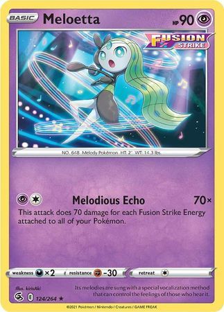 Meloetta - 124/264 - Rare Sword &amp; Shield: Fusion Strike Singles