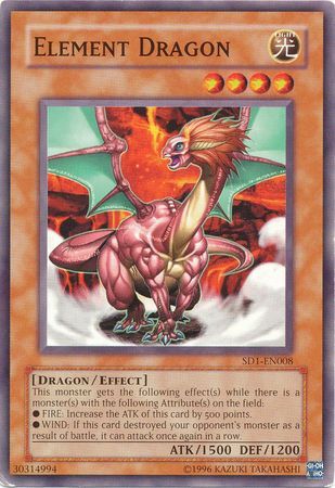 Element Dragon - SD1-EN008 - Common Unlimited Structure Deck: Dragon&#39;s Roar [SD1] Unlimited Singles