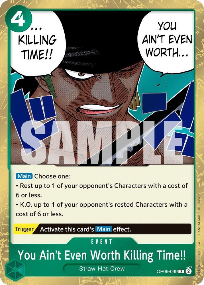 You Ain&#39;t Even Worth Killing Time!! - Wings of the Captain (OP06) Wings of the Captain